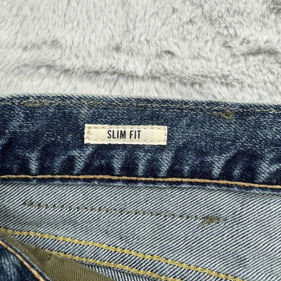 Todd Snyder Jeans Mens 40 x 32 Blue Slim Straight Stretch 5 Pocket Denim Pants - Picture 7 of 14